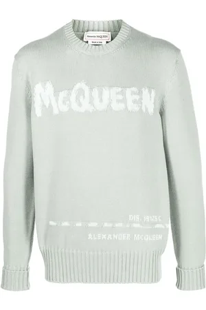 Alexander McQueen Suéter tejido de intarsia con logo