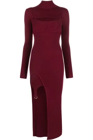 MONSE Vestido midi tejido de canalé