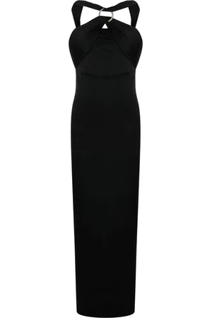 The Attico Vestido drapeado con cuello halter