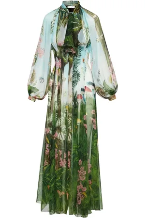 Oscar de la Renta Vestido largo con estampado floral