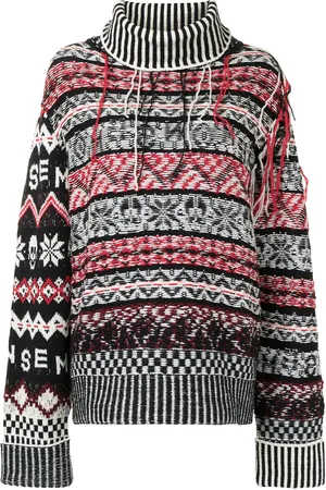 MONSE Suéter en intarsia con cuello vuelto