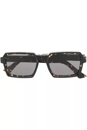CUTLER & GROSS Lentes de sol - Lentes de sol con armazón cuadrada y estampado de leopardo
