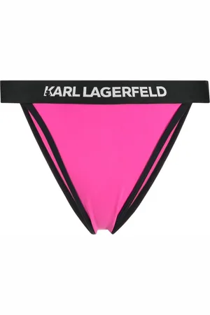Karl Lagerfeld Bikini bottom con logo en la pretina