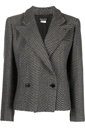 Giorgio Armani Chamarra de bouclé con doble botonadura 1990