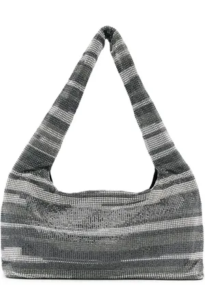 KARA Bolsa de malla Armpit con detalles de cristal