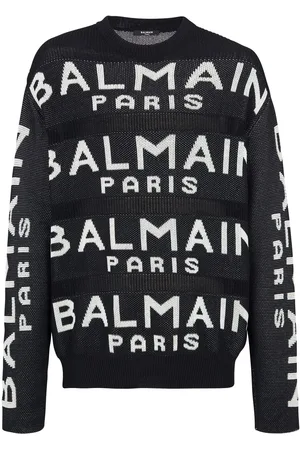 Balmain Suéter tejido con logo de intarsia