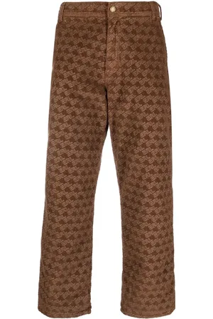 ERL Pantalones de pana con estampado gráfico