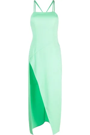 The Attico Vestido midi con correas cruzadas