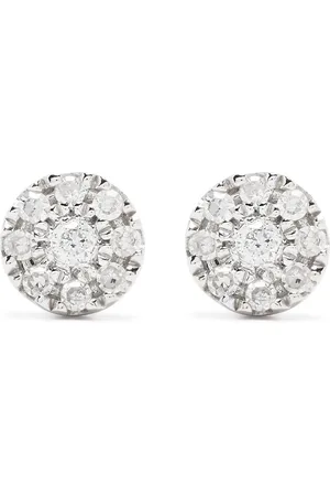 DJULA Aretes Target en oro blanco de 18kt con diamantes