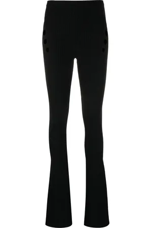 Jean Paul Gaultier Pantalones con tiro alto y detalle de botones