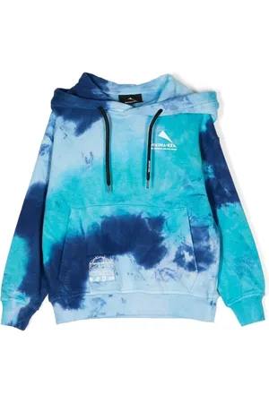 MAUNA KEA Hoodie con motivo tie-dye y logo estampado