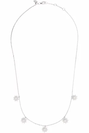 DJULA Collar de cadena Soleil en oro blanco de 18kt con diamantes