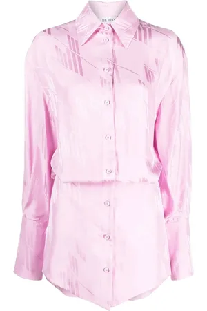 The Attico Vestido camisero con efecto satinado
