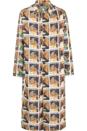 DENIM TEARS Camisa larga con estampado gráfico