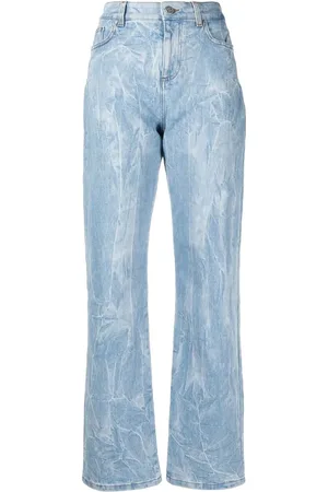 Stella McCartney Jeans rectos con efecto arrugado