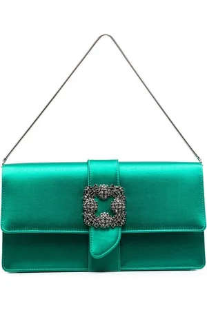 Manolo Blahnik Bolsa de mano con hebilla decorativa