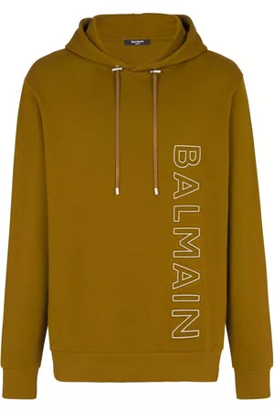 Balmain Hoodie con logo en patchwork