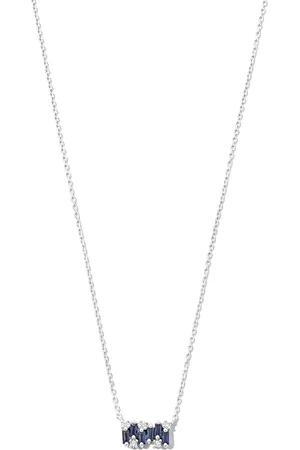 Suzanne Kalan Collar en oro rosa de 18kt con diamantes y zafiros