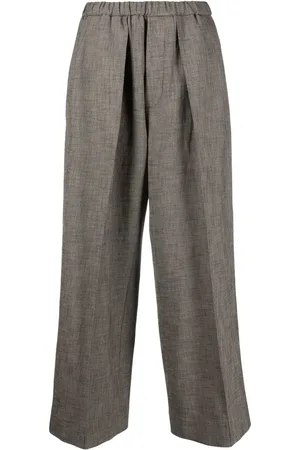 Plan C Pantalones anchos con tiro alto
