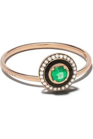 SELIM MOUZANNAR Anillo Mina en oro rosa de 18 kt con diamantes y esmeralda