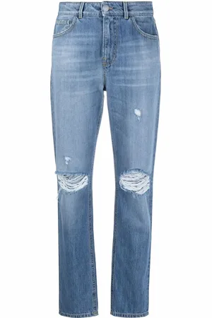 Pinko Jeans slim con detalles rasgados