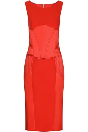 Dolce & Gabbana Vestido midi con detalle de corset