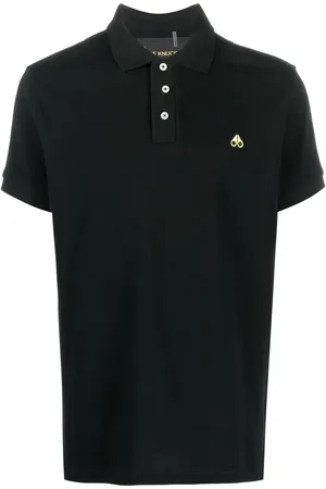 Moose Knuckles Playera tipo polo con parche del logo
