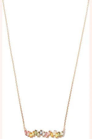 Suzanne Kalan Collar en oro rosa de 18kt con diamantes y zafiros