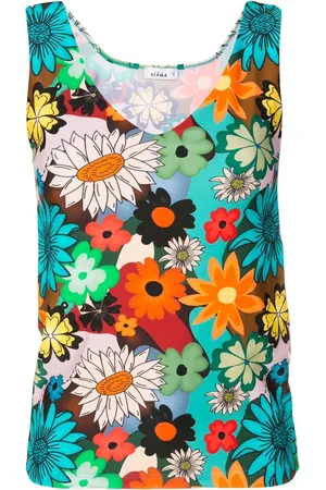 AMIR SLAMA Top con estampado floral