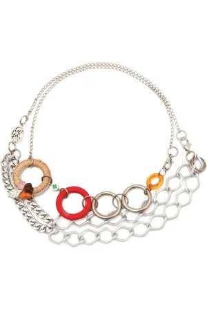 AMIR SLAMA Collar con múltiples cadenas y dijes