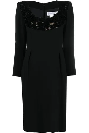 Givenchy Vestido con motivo floral 1990