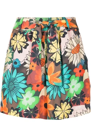 AMIR SLAMA Shorts con estampado floral y cinturón