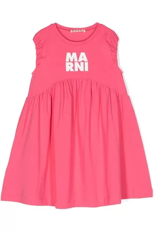 Marni Vestido midi con logo estampado