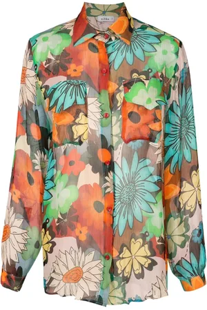 AMIR SLAMA Camisa de seda con estampado floral