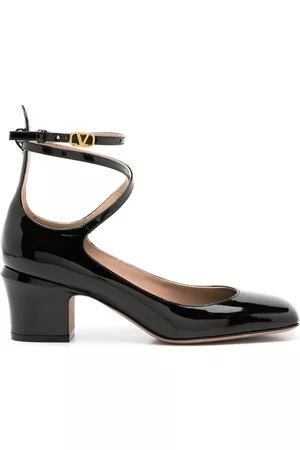 VALENTINO GARAVANI Zapatillas Tan-Gode charol con tacón de 60mm