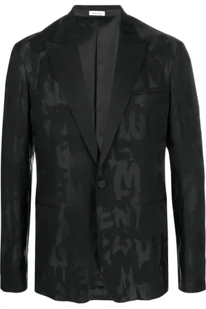 Alexander McQueen Blazer con logo estampado