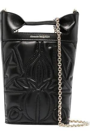 Alexander McQueen Bolsa bucket con monograma mini