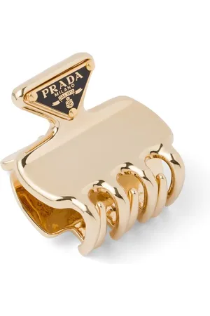 Prada Broche para el cabello con logo triangular