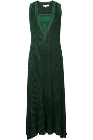 NK Vestido de canalé acampanado