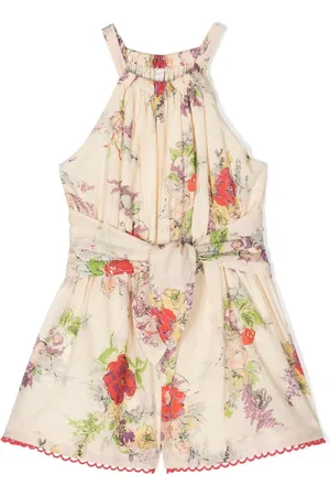 ZIMMERMANN Jumpsuit con cuello halter y estampado floral