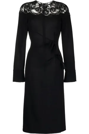 ERMANNO SCERVINO Vestido midi con paneles de encaje