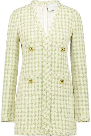 Giambattista Valli Vestido estilo blazer con motivo de cuadros