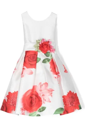 Mimilù Vestido con estampado floral y detalle de ramillete