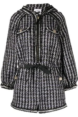 Edward Achour Paris Jumpsuit corto de tweed con capucha