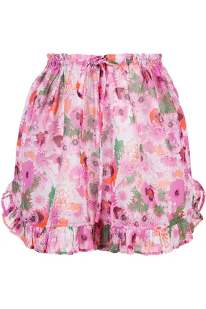 Ganni Shorts con tiro alto estampados