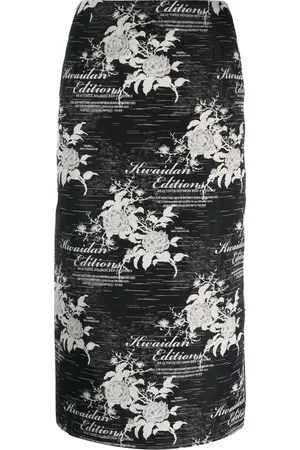 Kwaidan Editions Falda lápiz con estampado floral