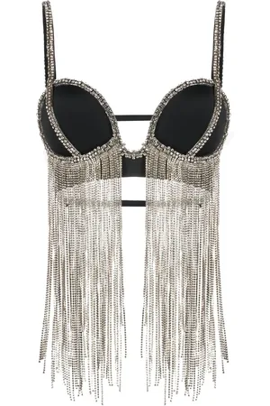 LOULOU Top con detalles de cristal