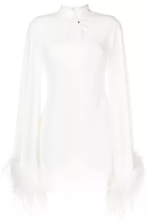 De La Vali Vestido Genevieve con ribete de plumas