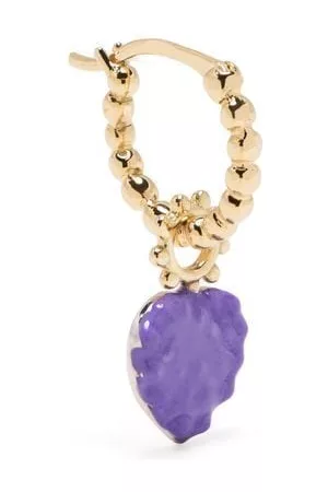 Gaya Arracada en oro amarillo de 18kt con dije de corazón