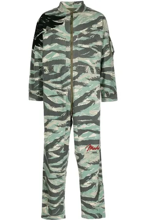 Maharishi Jumsuit con estampado militar y cierre